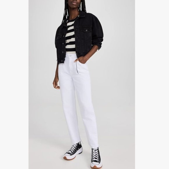Mother SNACKS! High Waisted Double Stack Hover Fray Size 28 NWT - Picture 1 of 13